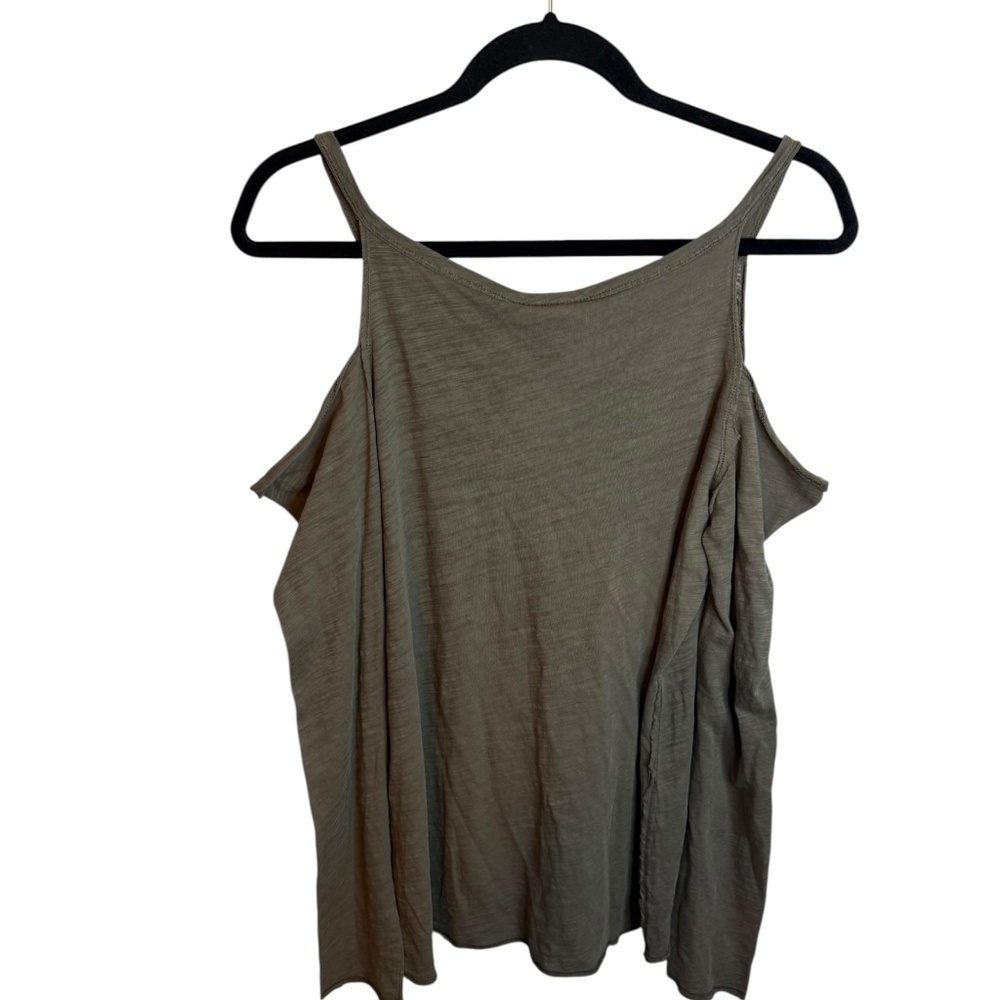 Nwt Heather by Bordeaux Basil Green Cold Shoulder Long Sleeve Top - Picture 2 of 5